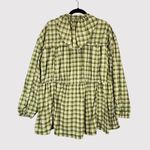 Anthropologie Daily Practice Women Jacket Green Day Hike Hooded Plaid Outdoor XL Photo 2