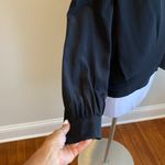 Amanda Uprichard  Black Silk Crossover Panel Blouse Photo 72