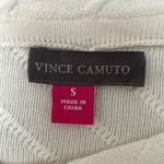 Vince Camuto NWT Antique White Mock Neck Diagonal Stitch Sweater Size Small Photo 3