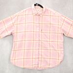 Levi Pink Flannel Plaid Western Rugged Vintage Lumberjack Adventure Shirt Large Photo 4
