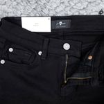 7 For All Mankind Women’s Mid Rise Gwenevere Skinny Jeans Size 23 Black Stretch Photo 3