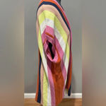 Anthropologie By  Striped Kimono Rainbow Knit Cardigan ONE SIZE Photo 5