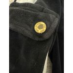 Rocawear Vintage y2k Classic Black Velour Hoodie Rhinestone Logo White Stripe 1X Photo 2