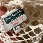 Hand made Vintage Cream Crochet Floral Top XL boho cottagecore farmhouse Photo 2