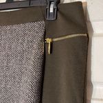 Michael Kors Michael Brown Tweed Pencil Skirt Goldtone Zippered Pockets 10 Photo 6