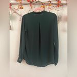 Amisu  Dark Green Lace-Up Blouse Photo 5
