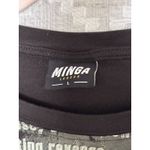 Minga London Open Your Heart Top Womens L Y2K Grunge Sheer Pop Art Size L Photo 2