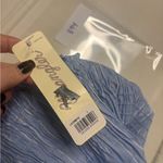 Wrangler  Blue Striped Smocked Peasant Dress Off Shoulder Bell Sleeves Size Large Photo 5