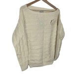 Military Hippie Cream Sweater Flower Pin Small / Medium NWT Photo 4