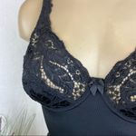 Sariana Black Satin Lace Trim Body Suit B Size undefined Photo 2