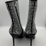 Azalea Wang Lively Silver Rhinestone Stiletto Ankle Boots Size 10 Party Heels Photo 4