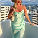 Forever 21 Seafoam Satin Dress Photo 0