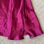 La Senza Slip Mini Magenta Satin Adjustable Spaghetti Strap Built in Bra Small Photo 1