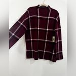 Max Studio . Women's Burgundy Plaid Sweater 🍷
*NEW WITH TAGS 🏷️ Photo 1