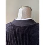Juicy Couture Black Label Track Velour Ruched Sleeve Jacket Pitch Black Size M Photo 15