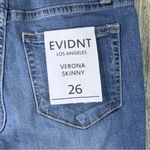 Evidnt Los Angeles Size 26 Verona Skinny Raw Hem Blue Denim Jeans 5 Pocket Photo 11