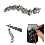 10KT SOLID WHITE GOLD JOURNEY PENDANT & EARRINGS & 18” NECKLACE CZ “DIAMOND” SET Photo 6