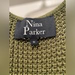 Nina Parker Knit Olive Green Scoop Neck Crop Tank Top Sweater - 1X (14) Photo 5