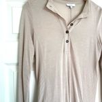 Reiss  Hallie Grandad Top Long Sleeve Henley Blouse Size M Photo 3