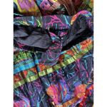 TravelSmith Swing Maxi Skirt Crinkle Cotton Tiered Peasant Colorful Boho Sz PL Black Photo 10