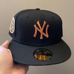 New Era Myfitteds New York Yankees copper 1923 World Series patch size 7 1/4 brand new  Photo 0