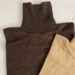 EUC Nasharr women’s‎ brown tan turtleneck under layer layering knit collars set Size undefined Photo 1
