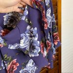 Andrée Andree Purple Blossom Floral Blouse Photo 4