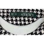 Ralph Lauren Lauren Jacket Womens XL Zip Black Wool Cashmere Blend Houndstooth Photo 5