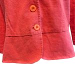 Miss Dorby VTG Blazer Bolero Jacket No Size Tag Orange Buttons Collar 3/4 Sleeve Photo 3