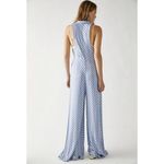 Free People Shayla Collared Retro V-Neck Racer Back Wide Leg Halter Jumpsuit Photo 10