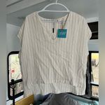 Allie Rose NWTs!!! The Crooked Crown:  Linen & Viscose Striped Top (size: large) Photo 1