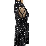 Jessica Howard  Black White Polka Dot Dress‎ Sleeveless Tie Waist Women 12 Retro Photo 2