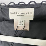 Karen Millen  Size US 6 100% Silk V-Neck Flutter Sleeves‎ Red Paisley Ruched Top Photo 5