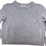 Milly  Wool Blend Balloon Sleeve Crop Sweater in Speckled Purple/Gray size M Photo 1