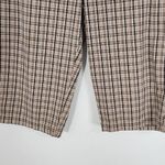 Allison Brittney  Brown Plaid Pedal Pushers Size 8 Brown Plaid Retro Long Shorts Photo 2