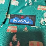 KAVU Rope Sling Bag One of a Kind Teal Camping Print Crossbody Backpack Photo 2