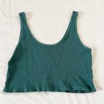 Set Active  crop tank top waffle knit emerald green Photo 3