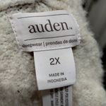 Auden NWT Women's Plus Size 2X Cream Oat Fleece Fuzzy Cozy Sweater Knit Shorts Photo 3