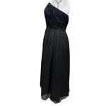 J.Crew  Emily Strapless Silk Chiffon Dress MIDI Classy Little Black Dress Size 8 Photo 4