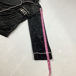 Juicy Couture  Black Velvet Button Front PJ Pajama Top Large Photo 7