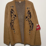 Reba  Horse Cardigan Sweater Large Photo 0