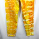 Old Navy Size 8 Straight Jeans Handmade Yellow Tie Dye O.G. High Rise 1160 Photo 12