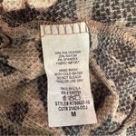 Altar'd State Animal Print V Neck Blouse Shirt Size Medium Brown Black Ruffle Photo 5