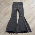 Free People  Just Float On Ruffle Flare Jeans Wide Leg Bell Bottoms Gray Size 27 Photo 9