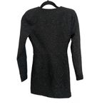 ZARA NEW  Dress Size XS Womens Tetured Mini Weave Tweed Black Blazer Ruffle Dress Photo 1