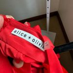Alice + Olivia  Vibrant poppy Red Halter Mini Dress Photo 4