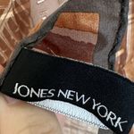 Jones New York  Silk Scarf Multicolor Leaf Print Fall Foliage Earth Tones Fairy Photo 2