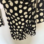 ZARA  Mini Wrap Shirt Dress Black and White Polka Dot Collared V-Neck Small Photo 6