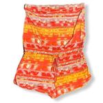 Mossimo tropical sunset strapless shorts romper Size L Photo 0
