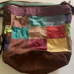 Lucky Brand Lucky Vintage Large Suede/Canvas Adjustable Strap Exquisite Patchwork Tote/Bag Photo 0